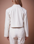 テーラードショートジャケット|WHITE